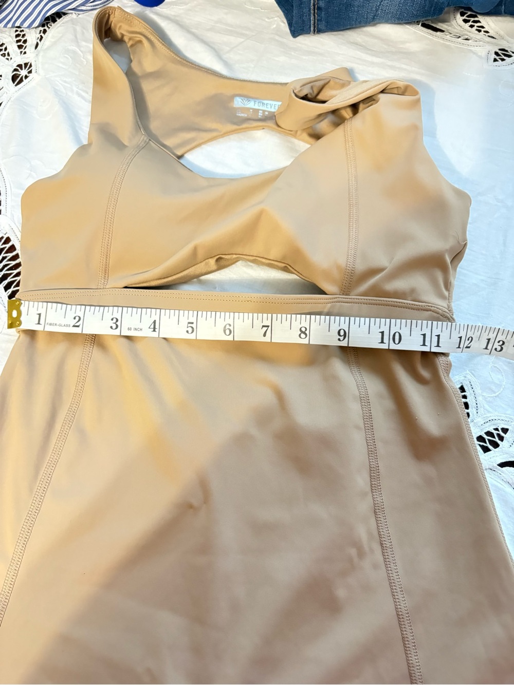 Forever 21 Active Tan Cutout Biker Romper One Piece Size Medium - Picture 5 of 7
